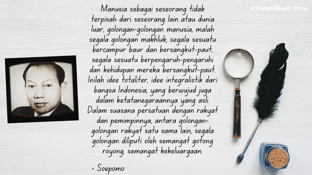 Pernyataan Soepomo tentang Gotong Royong