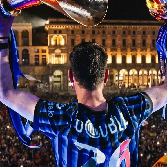 Christian Chivu lift 2 trophy